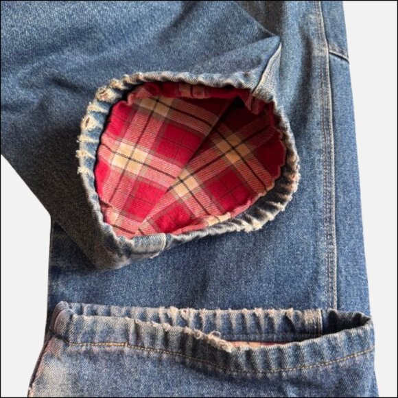 Smith's Workwear Plaid Lined Carpenter Men's Jeans (Size 34 x 30) - Picture 4 of 16